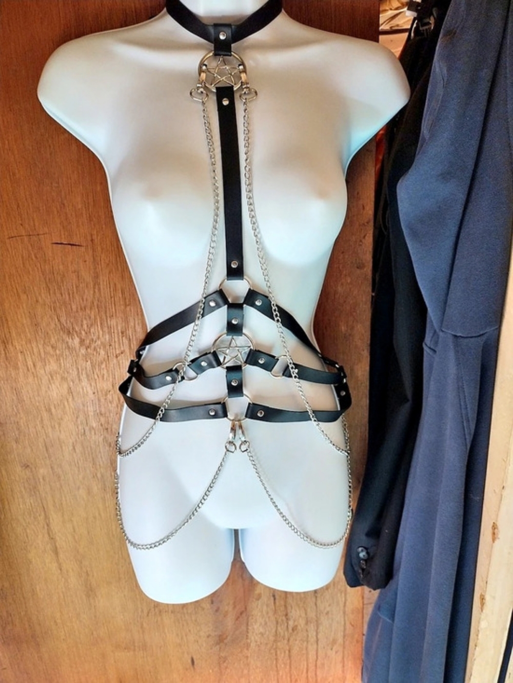 Black & Silver Chain Harness